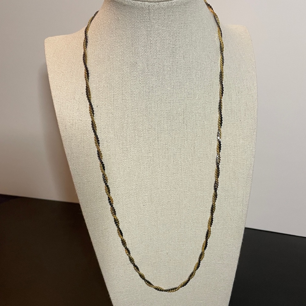 Act II Twisted Sister Gold & Black Chain Necklace